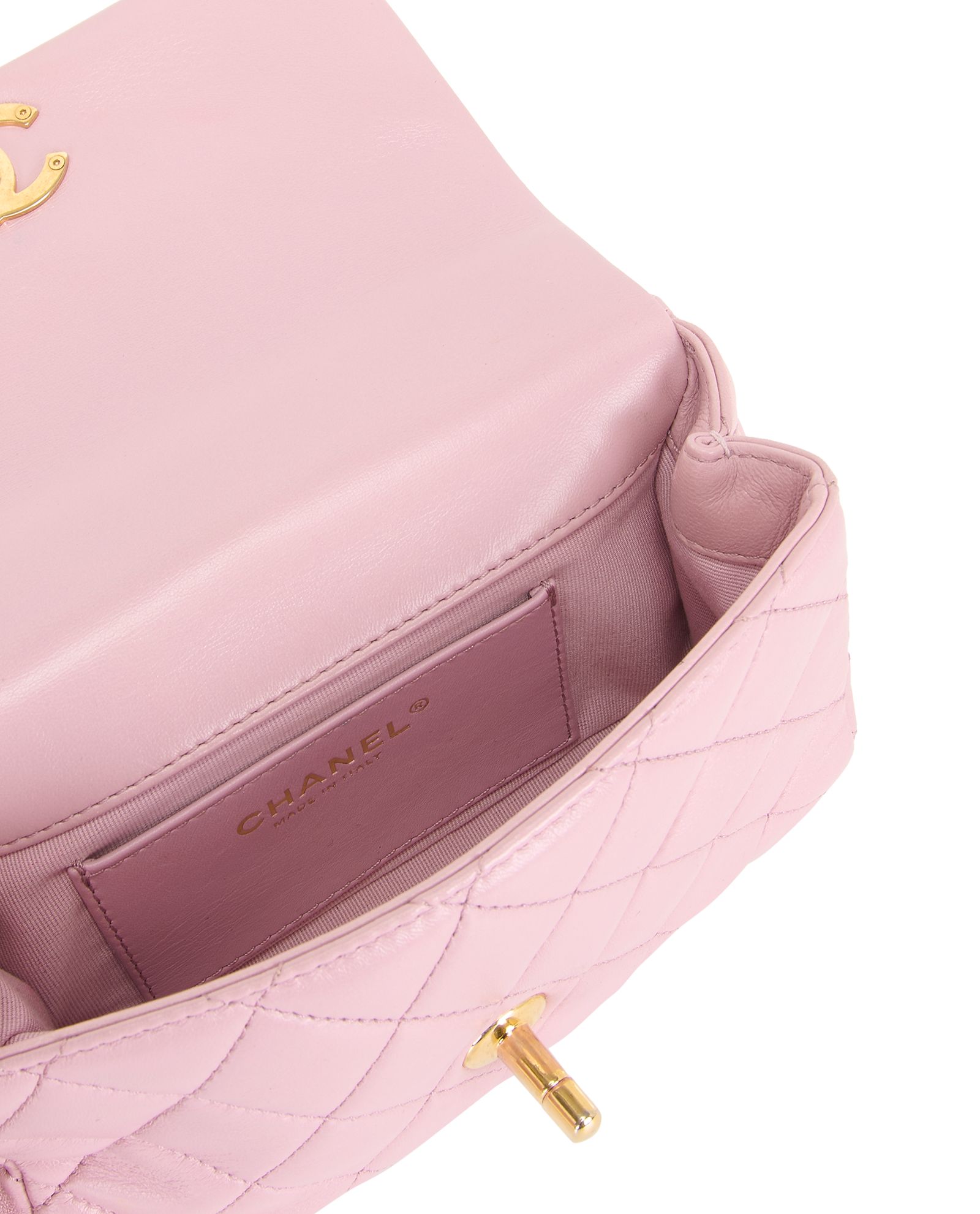 Triple Chain Single Flap, &pound;2,950, Handbags, Pink, Leather, Other view